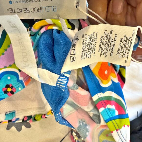 Bleu by Rod Beattie Printed Twist Bandeau Tankini Top Size 12 Multicolor NWT - Picture 12 of 12